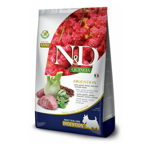 Farmina hrana za pse N&D Quinoa - Digestion Lamb MINI 2.5kg Slike