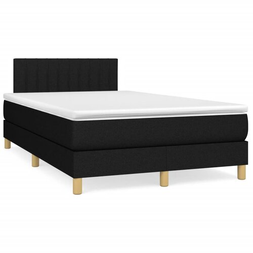  Krevet box spring s madracem crni 120 x 190 cm od tkanine Cijene