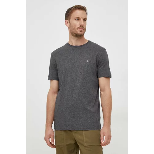 Gant Pamučna majica boja: siva, bez uzorka