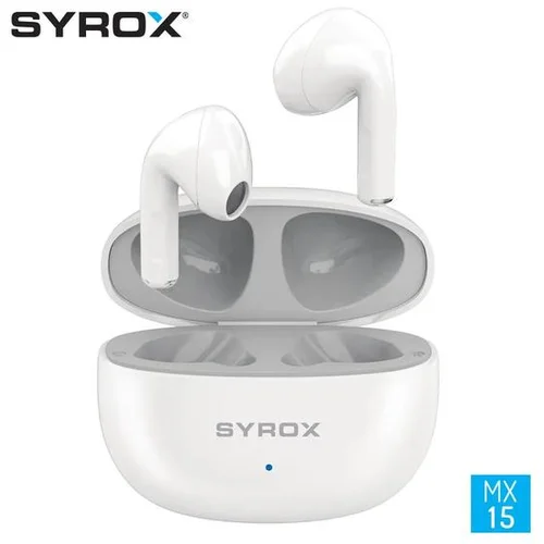  SLUŠALICE SYROX 5.3 TWS BLUETOOTH BIJELE SX-MX30