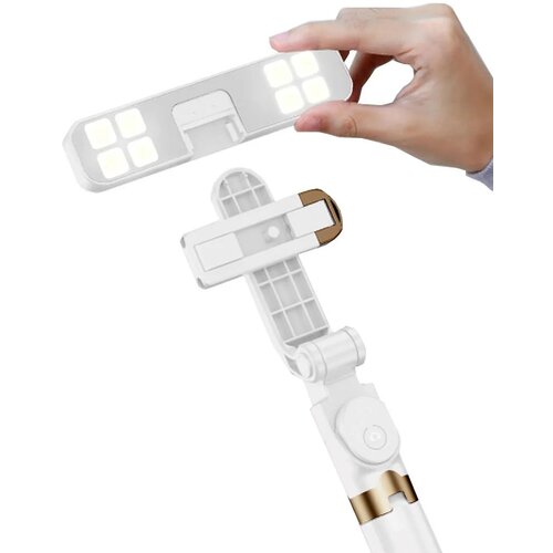  Set / držalo za selfije z daljinskim upravljalnikom bluetooth in stojalom LED RING SSTR-20 belo Slike
