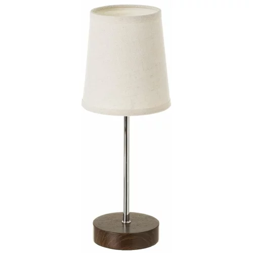 Casa Selección Bijela/smeđa stolna lampa s tekstilnim sjenilom (visina 34,5 cm) –