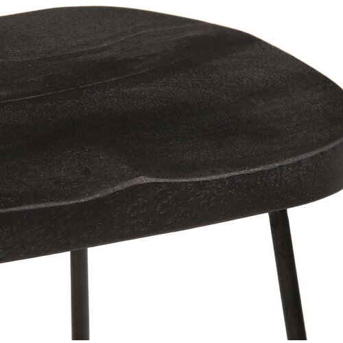 VidaXL barski stolci 2 kom crni 45x40x62 cm masivnog drva manga Slike