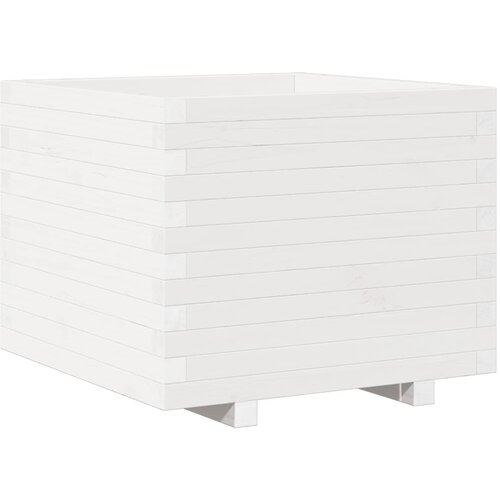 Maison Chic Vrtno cvetlično korito - Cvetlični Lonec belo 60x60x49,5 cm trdna borovina, (21788564) Cene