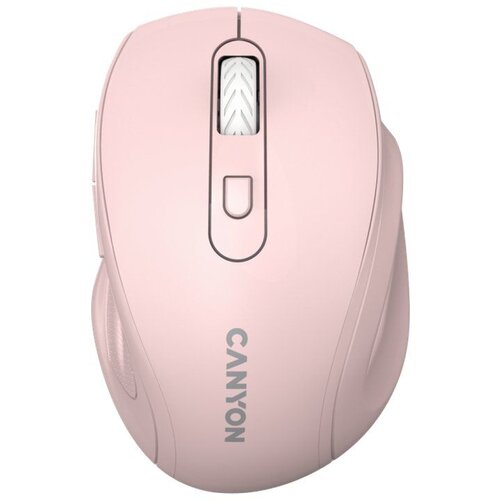 Canyon 6 buttons wireless 2.4Ghz mouse, MX8650A sensor, dpi up to 1600,Injection case, 3 m life times left and right switches, 2xAAA battery, abs material. size: 105x71x40mm, weight: 59g, pink Cene