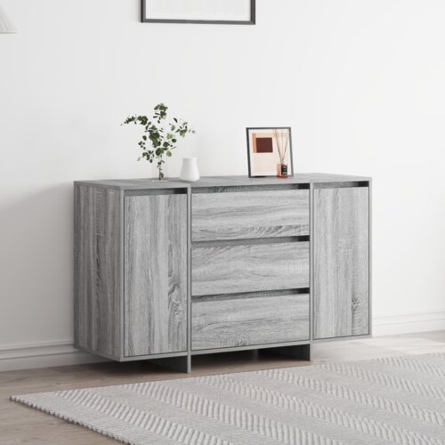 VidaXL Stranski Pult Siva Sonoma 120x41x75 cm Inženirski Les Slike