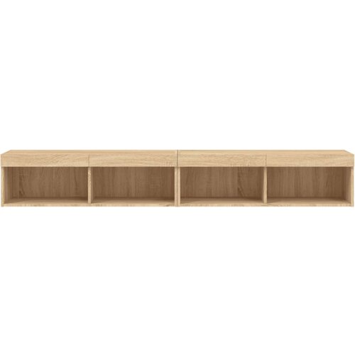  ormarići s LED svjetlima 2 kom boja hrasta 100x30x30 cm Slike