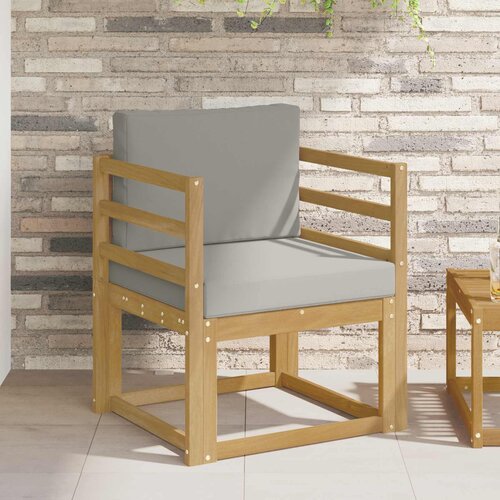  2 Komad Set vanjskih sofa Poliester Bijela i svijetlosiva Slike