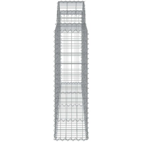  Lučne gabionske ko&amp;scaron;are 11kom 200x30x100/120cm pocinčano željezo Slike