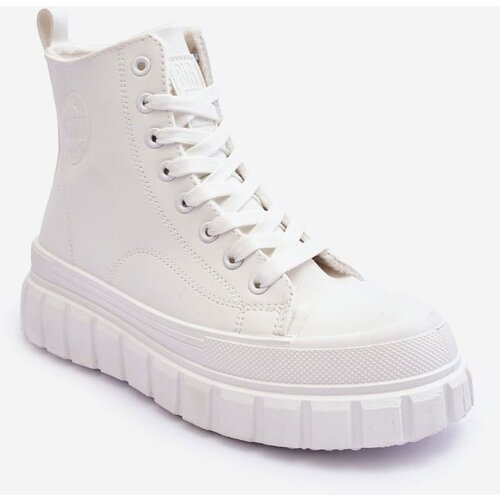 Big Star Warm leather sneakers zippered by MM274624 white Cijene