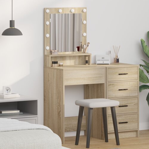 VidaXL Sonoma hrast MDF, Ogledala 50 x 41 x 135 cm Slike