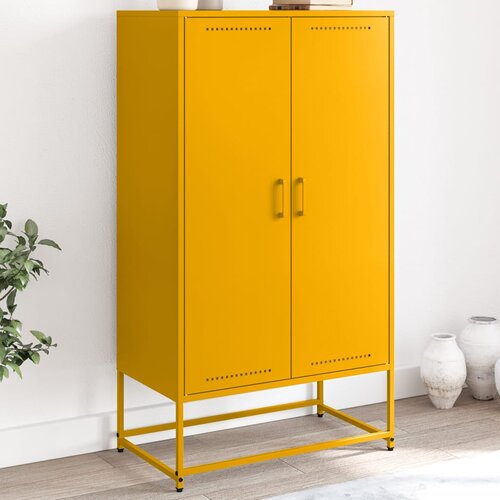 Furnova Visoka omarica gorčično rumena 68,5x38,5x123,5 cm jeklo, (21949587) Slike