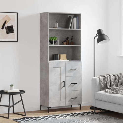  Visoka komoda siva betona 69 5x34x180 cm od konstruiranog drva Cene
