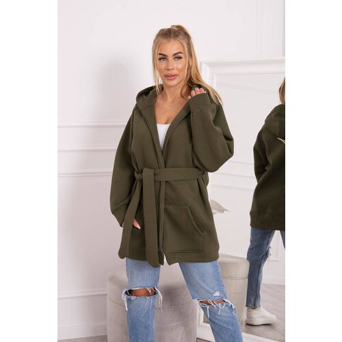 Kesi Insulated raincoat with khaki waist tie Cene