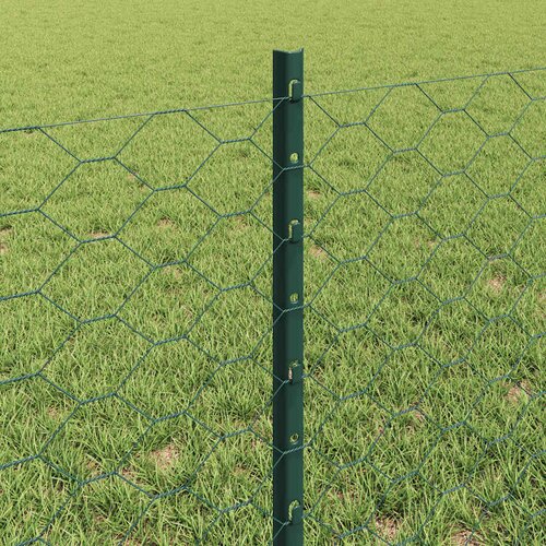  Heksagonalna ograda s stubom 50 x 0,6 m Čelik premazan PVC-om Slike