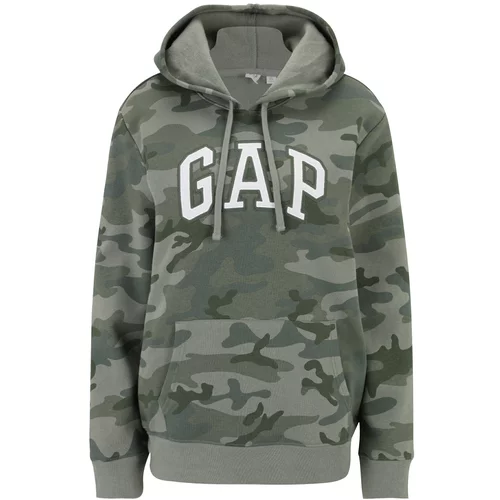 Gap Tall Sweater majica 'HERITAGE' zelena / pastelno zelena / tamno zelena / bijela