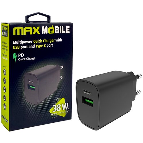  kućni Maxmobile PD QC3.0 DUO TYPE C 20W +USB 18W 2UTR3068QP Slike