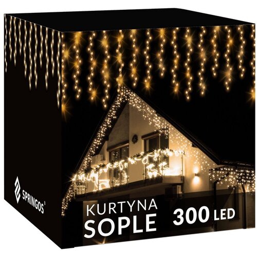  Svjetlosna zavjesa u obliku ledenih siga s 300 LED lampica Cene