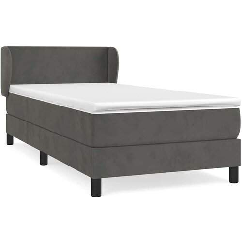 Box spring krevet s madracem tamnosivi 100x200 cm bar&amp;scaron;unasti Slike