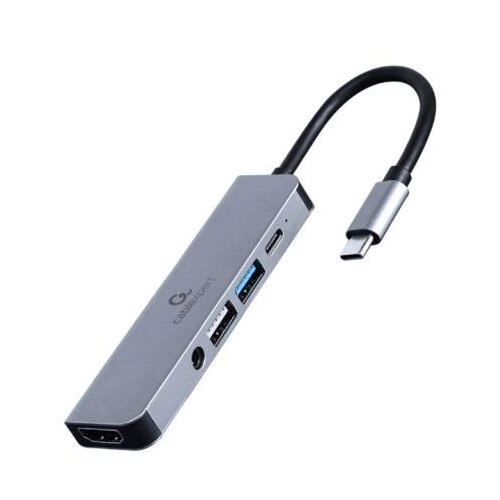 Cablexpert A-CM-COMBO5-02 USB Type-C 5-v-1 večportni adapter Hub 3.1 + HDMI + PD + stereo audio Cene