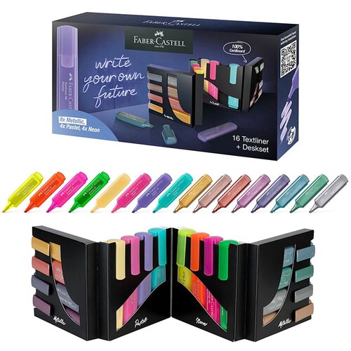 Faber-Castell Marker Textliner 46 Deskset, 16 kosov Slike