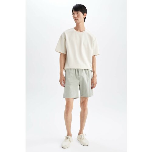 Defacto regular fit elastic waist cotton bermuda shorts Slike