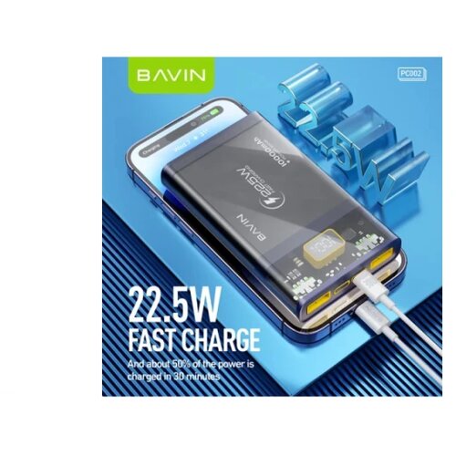BAVIN Power bank 10 000mAh 22.5W - PC002 crna Cene