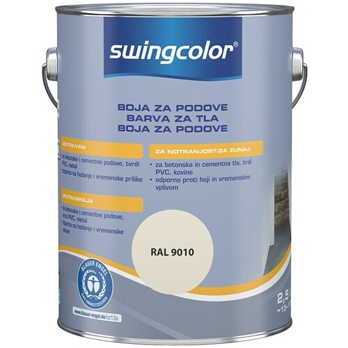SWINGCOLOR Boja za pod (Bijele boje, 2,5 l) Slike