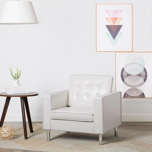 vidaXL Fotelja bijela 75x70x75 cm umjetna koža Cijene