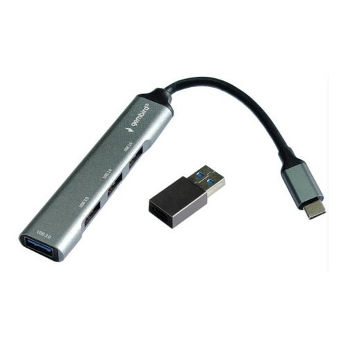  Gebmird HUB-U3P4-05 4-port hub USB 3.0 aluminum Cene