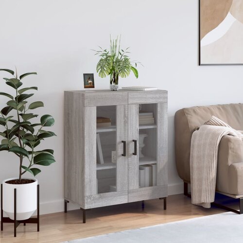 The Living Store Komoda siva sonoma 69,5x34x90 cm inženirski les - Komoda, (21662420) Slike