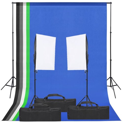 vidaXL komplet za foto studio z lučmi in ozadjem Cene