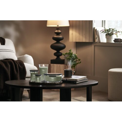 WoodWick Verdant Fig di&amp;scaron;eča sveča z lesenim stenjem 610 g Slike