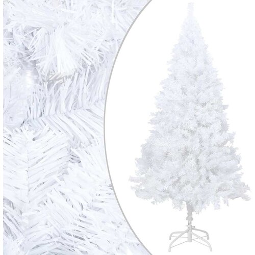  Umjetno osvijetljeno božićno drvce s kuglicama bijelo 120cm PVC Slike