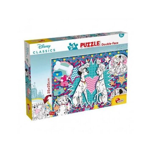 Lisciani Disney 101 dalmatinac 2 u 1, puzzle od 24 dijela i bojanka 35x25 cm - Lisciani Cene