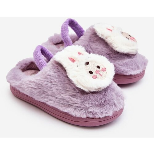 Kesi Children's slippers furry bunny, purple Dicera Slike