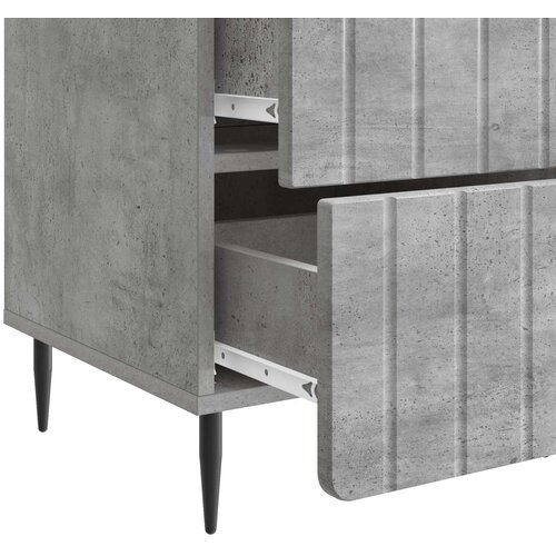  Noćni ormar Betonska siva 43x 41 x 68 cm Konstruirano drvo Slike