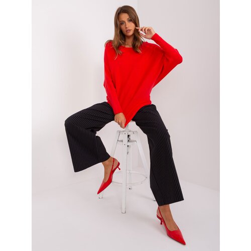 Fashion Hunters Red oversize bat sweater Slike