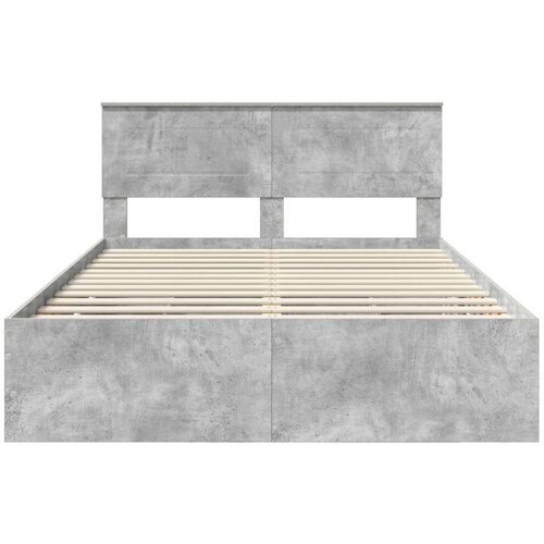  Okvir za krevet s ladicama Betonski sivi 160 x 200 cm - Beton siva 160 x 200 cm Slike