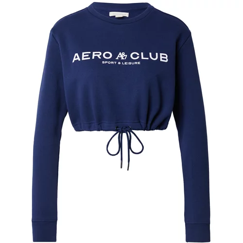 AÉROPOSTALE Sweater majica ultra morsko plava / bijela
