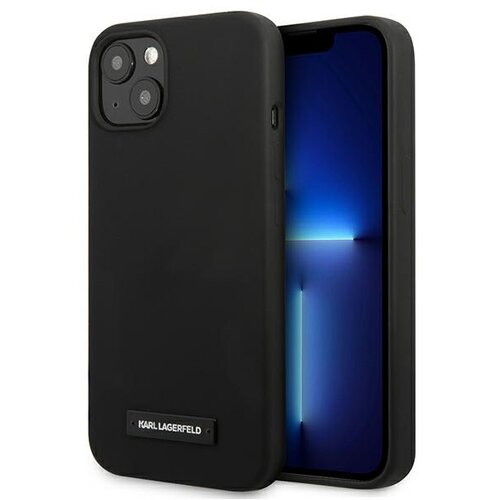 Karl Lagerfeld KLHCP13SSLMP1K IPHONE 13 MINI 5,4 HARDCASE CZARNY/BLACK SILICONE PLAQUE, (21898503) Cene