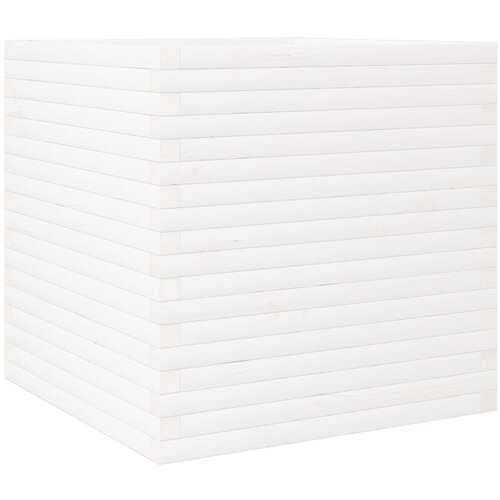  Vrtna sadilica bijela 70x70x68,5 cm od masivne borovine Slike