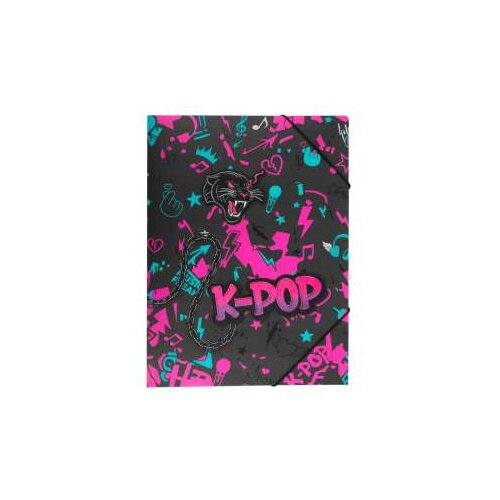COOLPACK K-POP FASCIKLA A3 SA GUMOM BLACK Slike