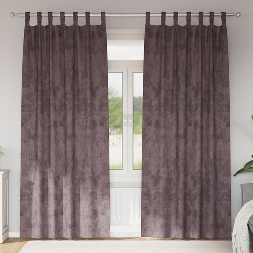 VidaXL velvetske zavese 2 kosa z zankami Rjava 245x140 cm Slike