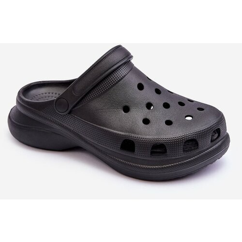 Kesi Crocs foam sandals on a robust black Katniss sole Cene