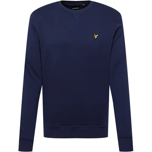 Lyle & Scott Sweater majica mornarsko plava / zlatno žuta / crna