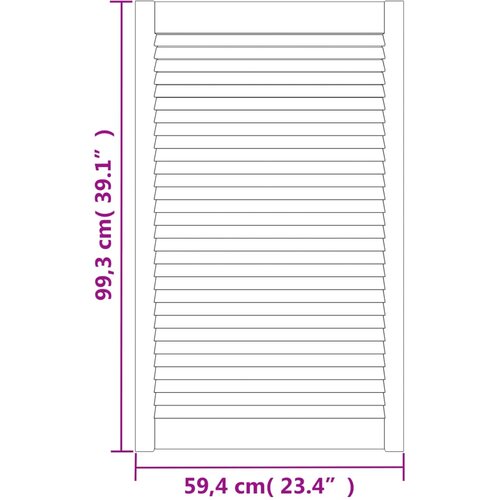  Vrata za ormarić re&amp;scaron;etkasti dizajn bijela 99,3x59,4 cm borovina Slike