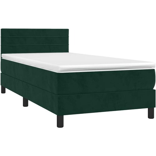 Box spring krevet s madracem tamnozeleni 80 x 200 cm bar&amp;scaron;unasti Slike