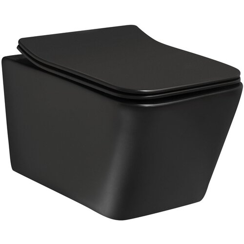 Kerra wc &amp;scaron;koljka, viseča tinos, črna, pol mat, rimless, z desko soft close Slike
