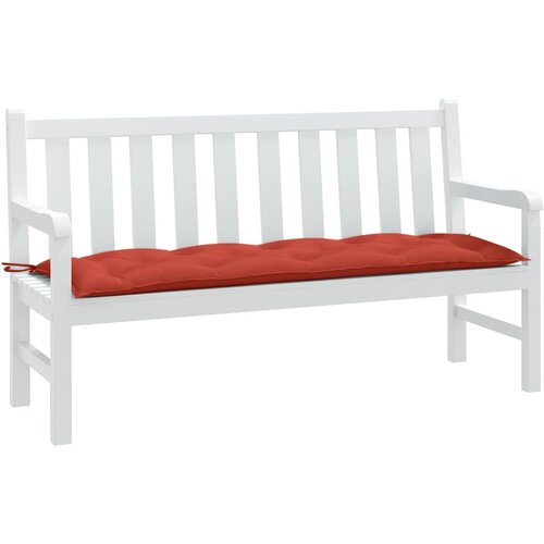 vidaXL Jastuk za vrtnu klupu prošarano crvena 150x50x7 cm od tkanine Cijene